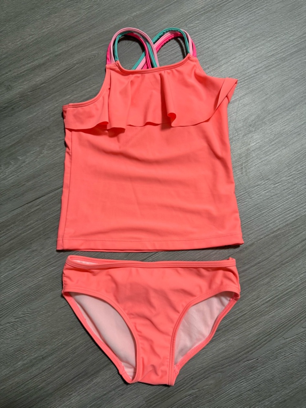 Carter's Coral Pink Ruffle Tankini Set